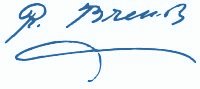Rudolf Breuss - podpis